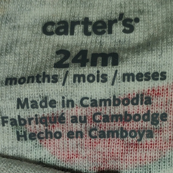 CARTER's:  Baby Girl's FRUITS Snap-Up Ruffle Bottom Romper / Onesie - Picture 4 of 5